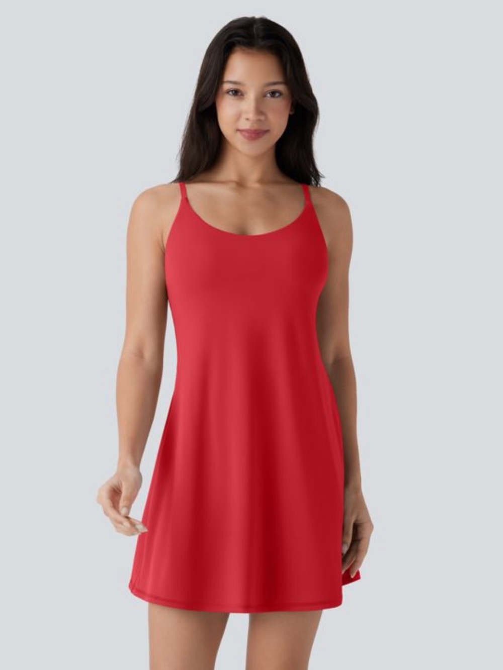 HALARA Red Slip Dress